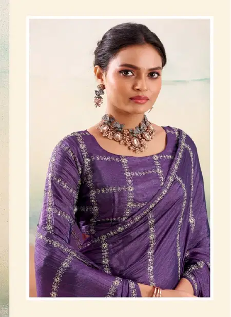Parinay By Stavan Fancy Fabric With Embroidery Work Saree Wholesale In India